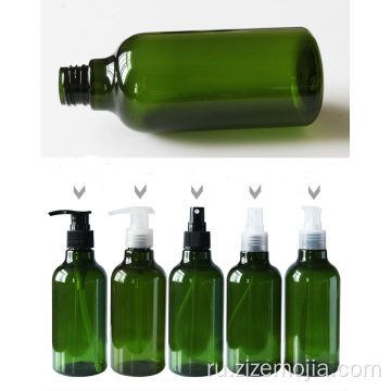 Пластиковая бутылка для шампуня янтарного цвета Использование с помпой